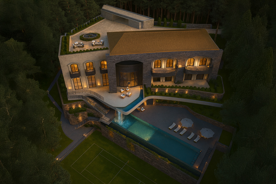 Villa in the woods